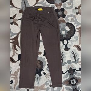 ST JOHN LEISURE YOGA PANTS Mocha Brown S/M